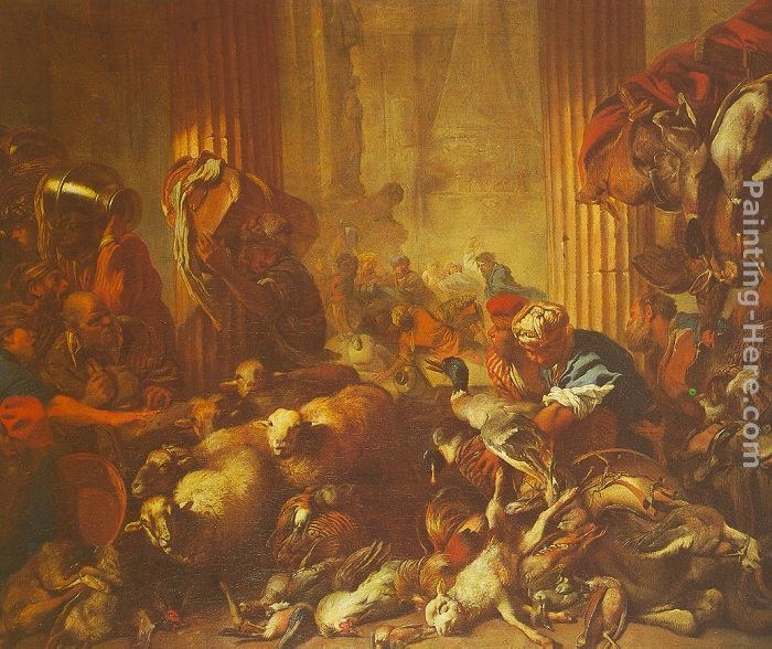 Giovanni Benedetto Castiglione Christ Chasing the Moneylenders from the Temple